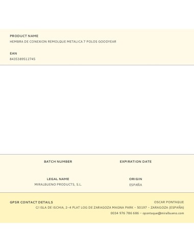 Hembra de conexion remolque metalica 7 polos goodyear