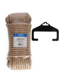 Cuerda yute natural 3 cabos calibre 8 mm x 20 m