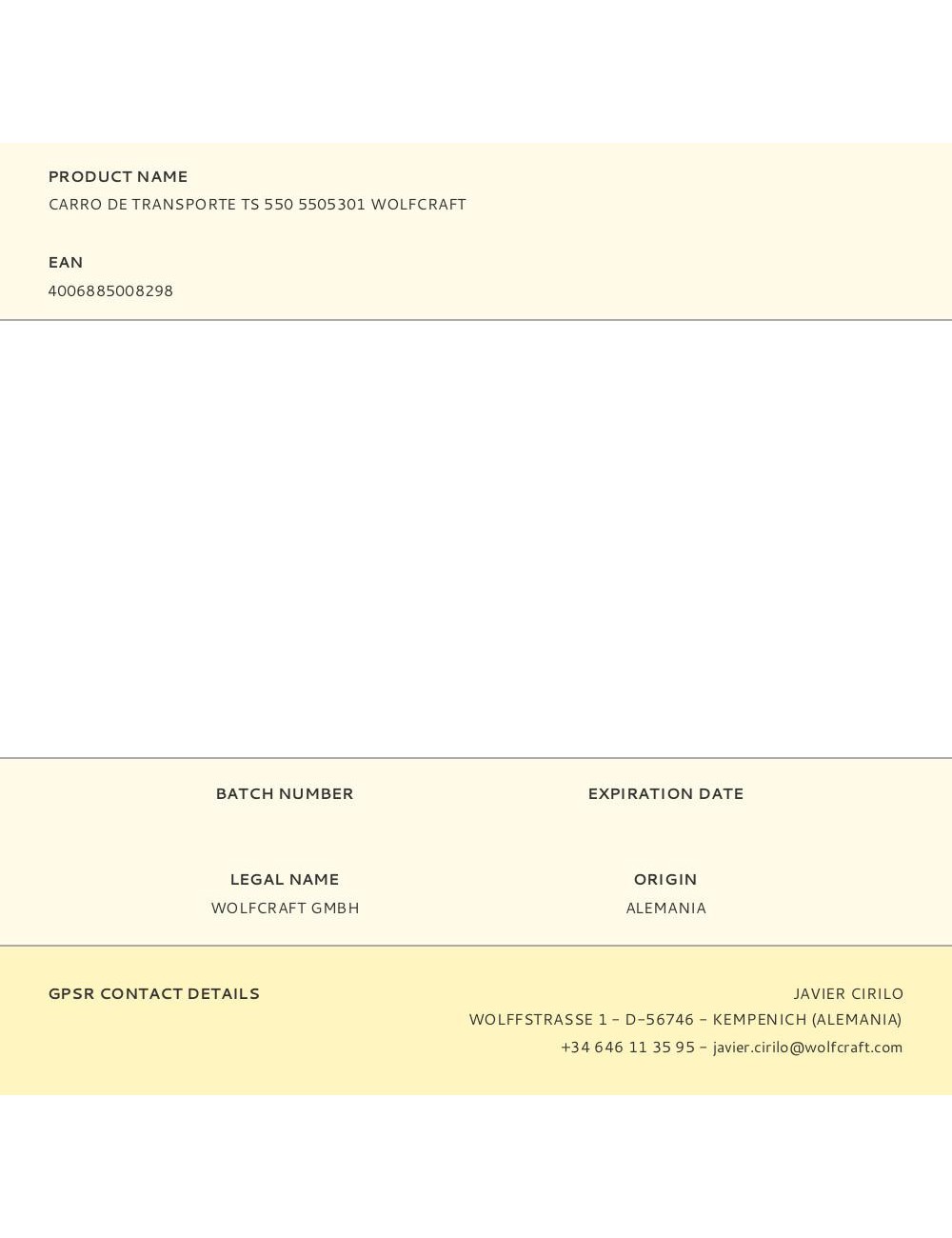 Carro de transporte ts 550 5505301 wolfcraft