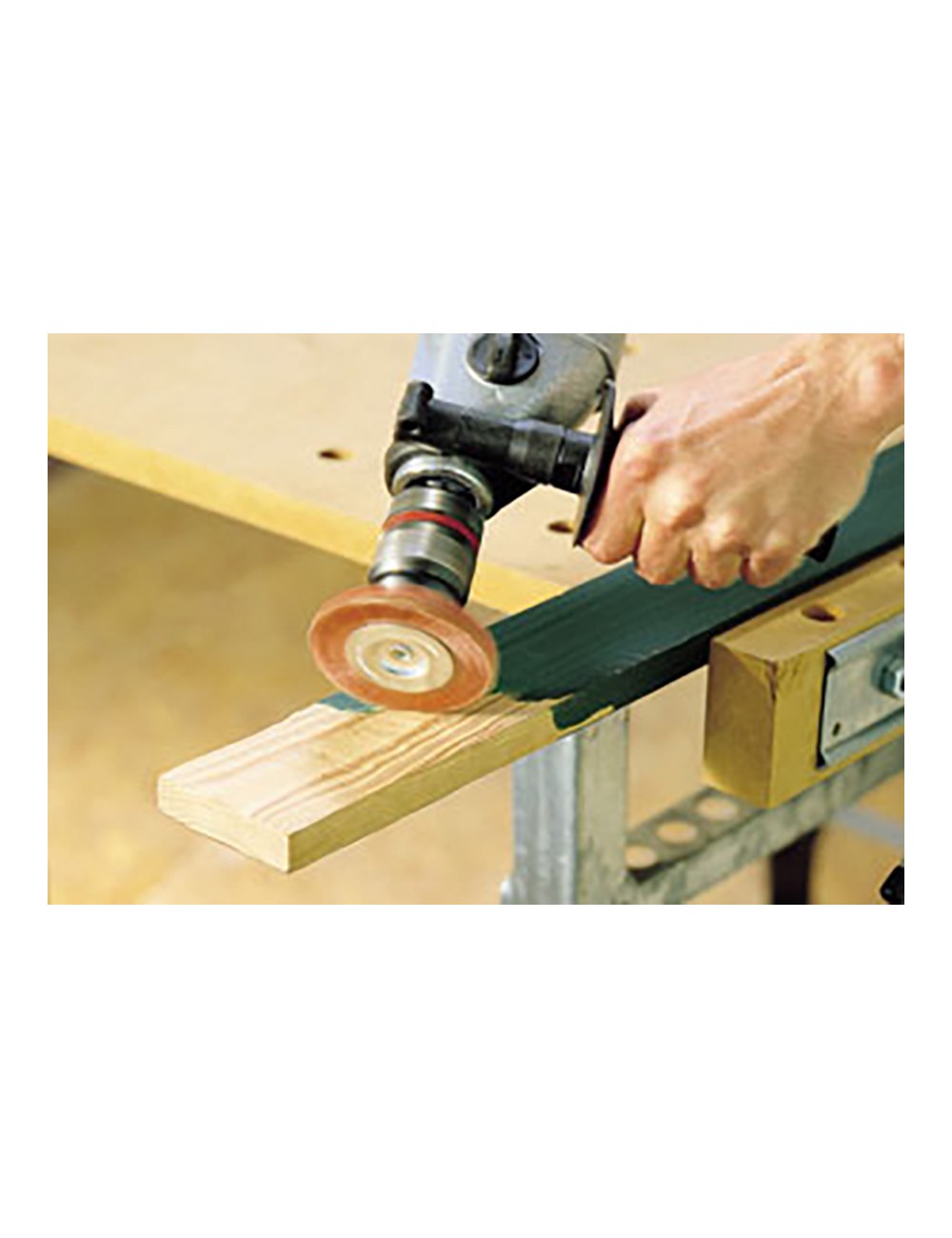 Cepillo de disco de nylon, vástago hexagonal 1/4", ø75 x 10 mm