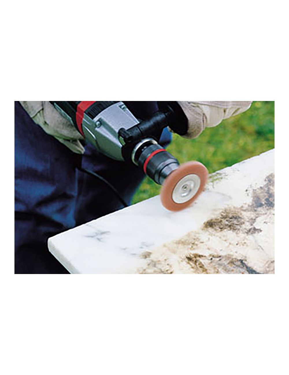 Cepillo de disco de nylon, vástago hexagonal 1/4" ø100 x 10 mm