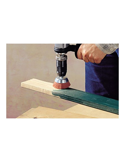 Cepillo de copa de nylon, vástago hexagonal 1/4", ø65 mm