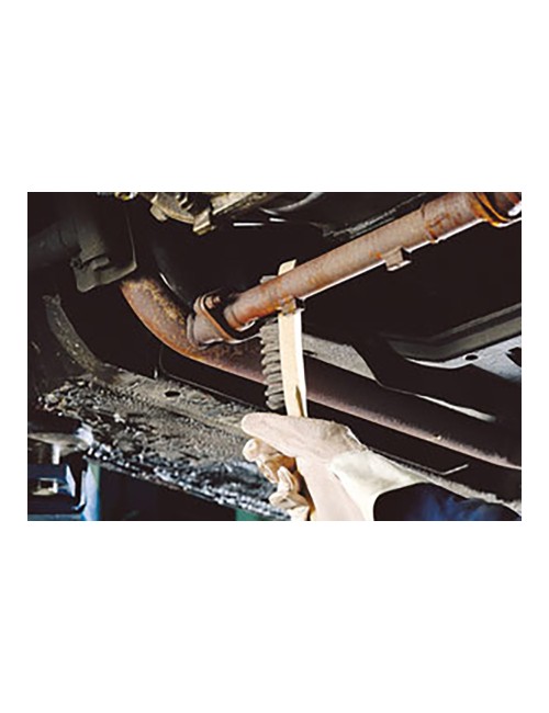 Cepillo metálico de mano, acero, 4 filas, con mango de madera, 280 mm