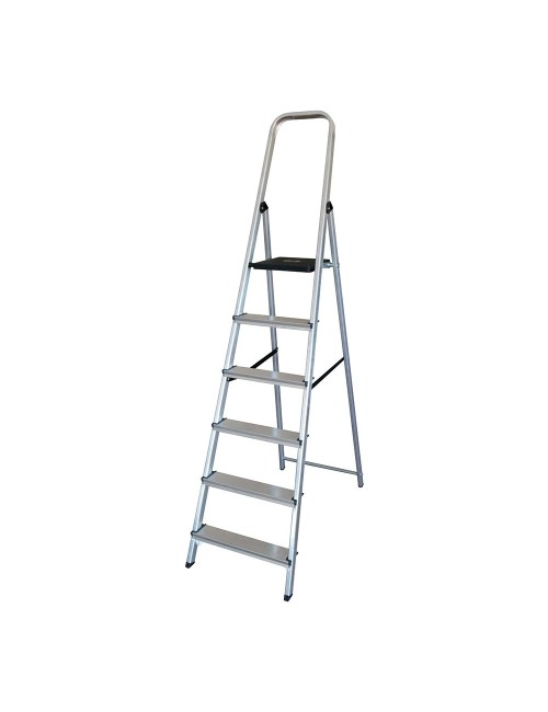 Escalera domestica aluminio 6 peldaños edm