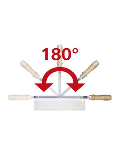 Sierra de mano con mango acodado y orientable 390 x 45 x 90 mm