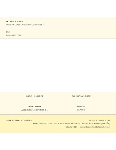 Colorante líquido superconcentrado emultin 50 ml ocre