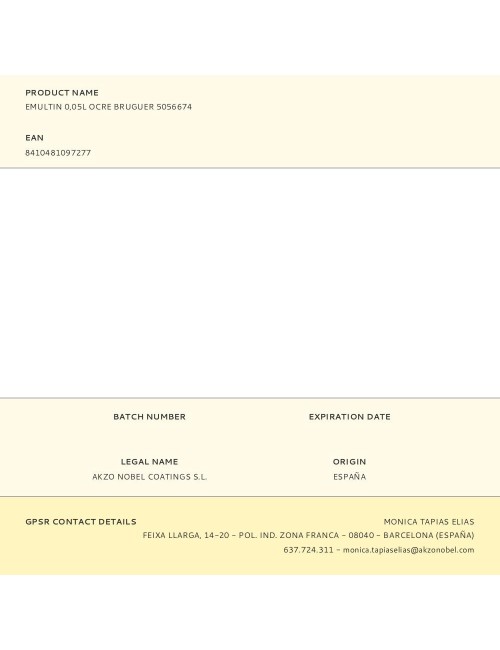 Colorante líquido superconcentrado emultin 50 ml ocre