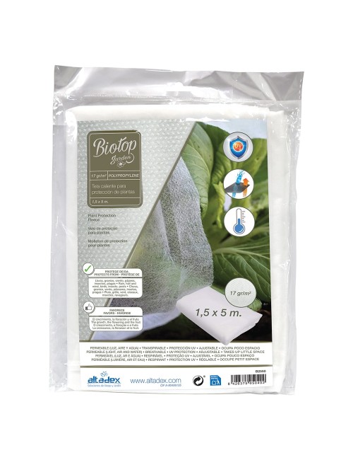 Tela de protección para cultivos 1,5 x 5 m 30gr/m
