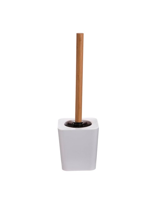 Escobillero wc de bambu-blanco colección 'natureo'