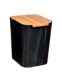 Papelera de bambu-negro 5 l