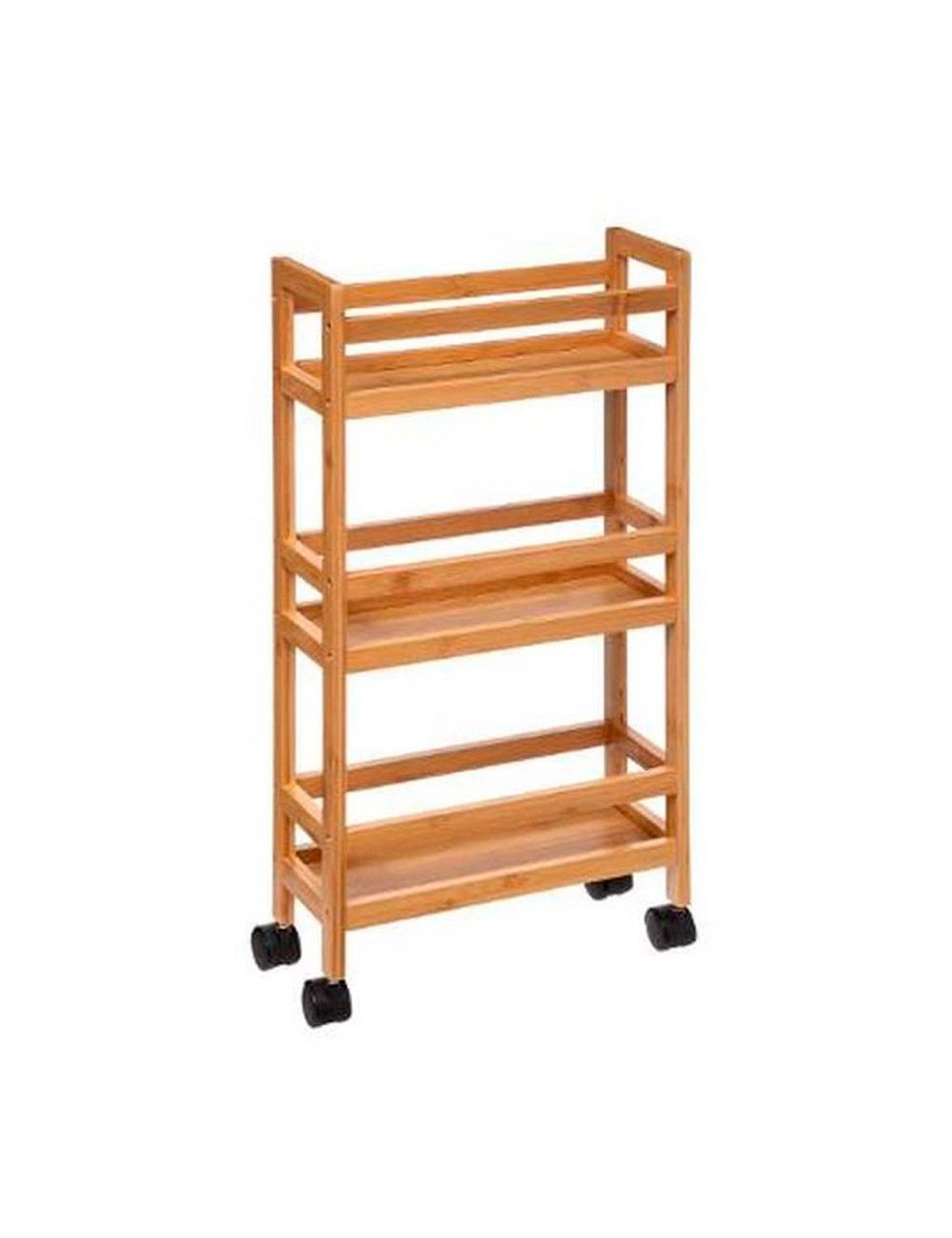 Carro slim de bambú colección desserte 74.5 x 36 x 15 cm