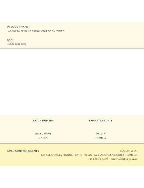 Jabonera de baño bambú colección 'terre'