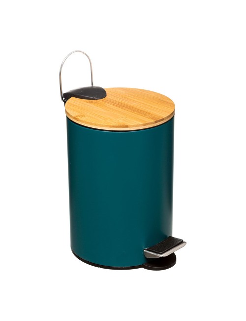 Papelera pedal verde petrol 3 l