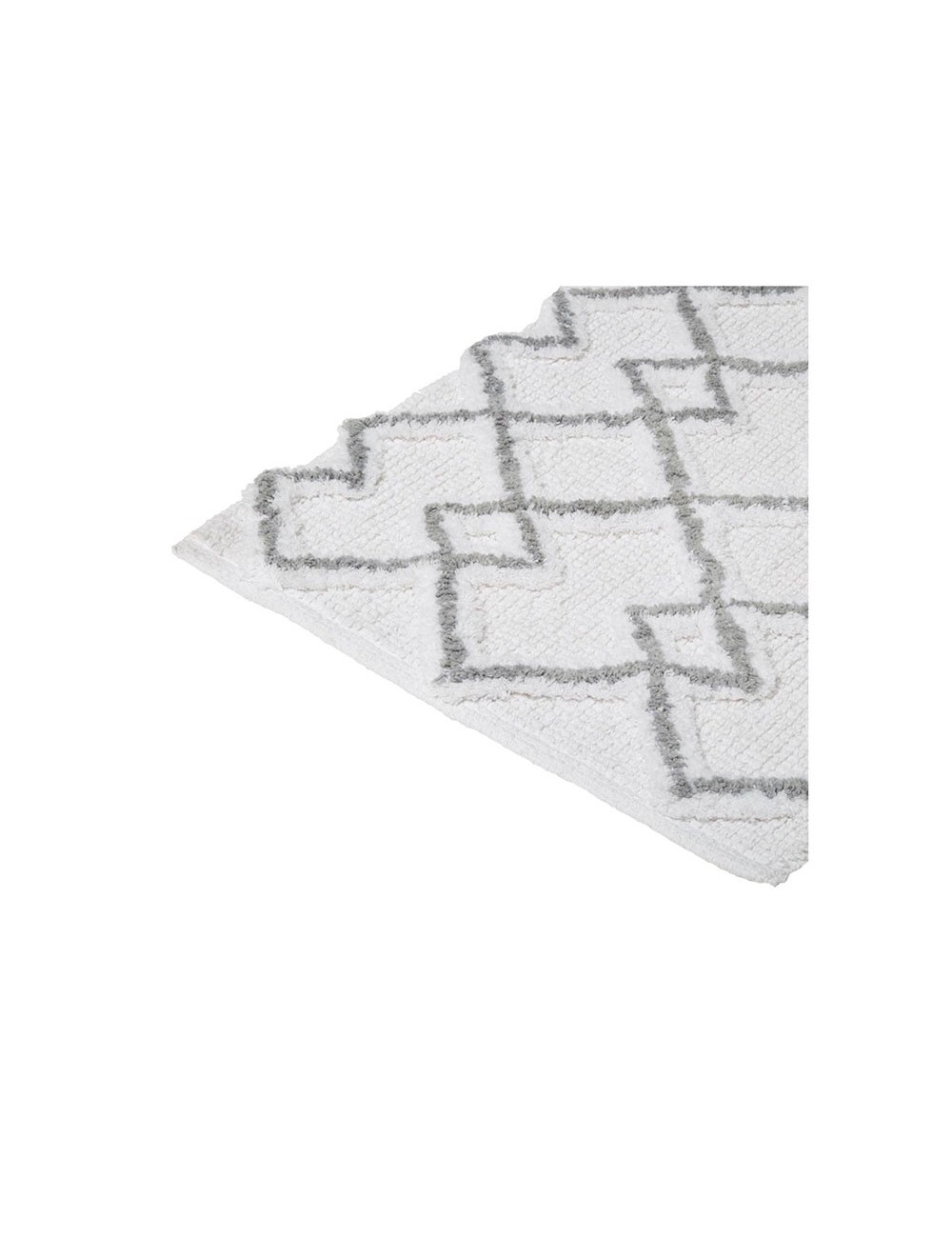 Alfombra de baño etnica gris 50 x 75 cm