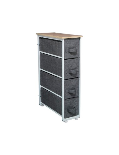 Cajonera estrecha gris oscuro 73,5 x 48 x 20 cm