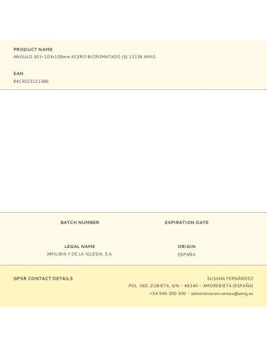 Angulo 303-103x100mm acero bicromatado (s) 12138 amig