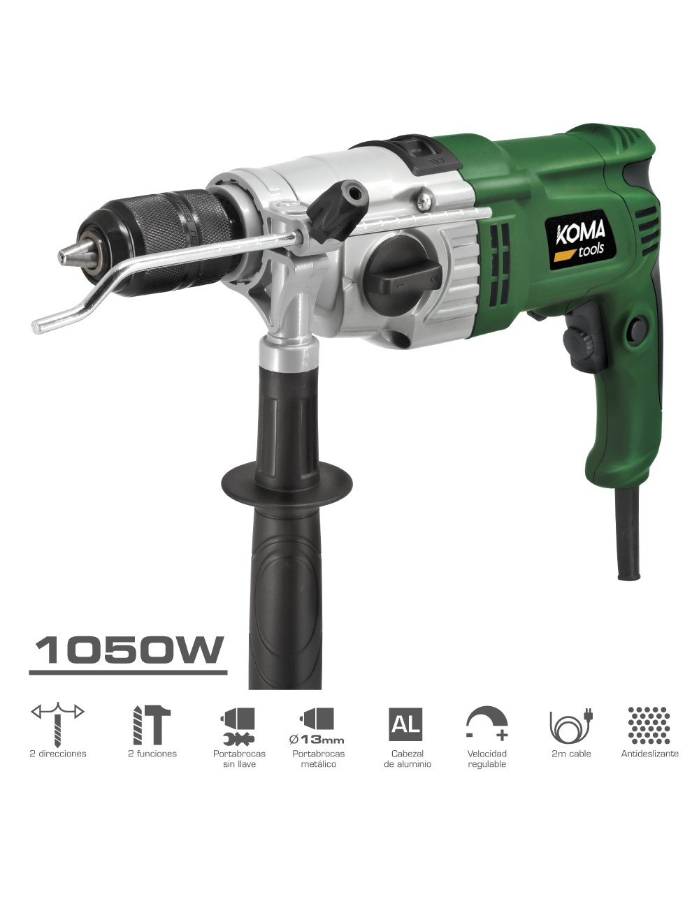 Taladro percutor 1050 w, 130 x 390 x 260 mm