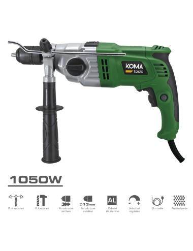 Taladro percutor 1050 w, 130 x 390 x 260 mm