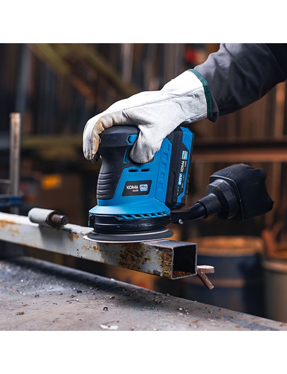 Lijadora excentrica 20 v brushless (sin batería ni cargador) 13 x 30 x 15 cm