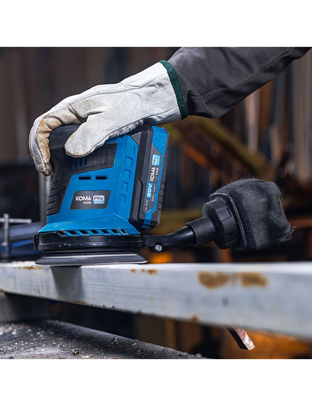 Lijadora excentrica 20 v brushless (sin batería ni cargador) 13 x 30 x 15 cm