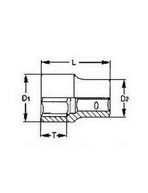 VASO EXTRACTOR HEXAGONAL 3\8"  ST38317 17MM