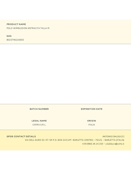 Polo wimbledon antracita talla m