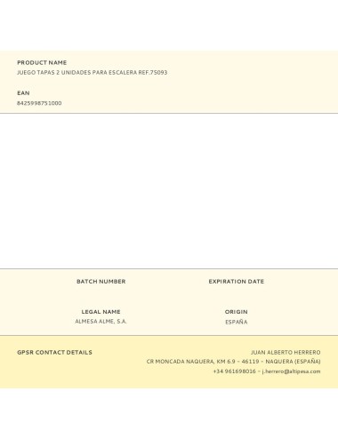 Juego tapas 2 unidades para escalera ref.75093