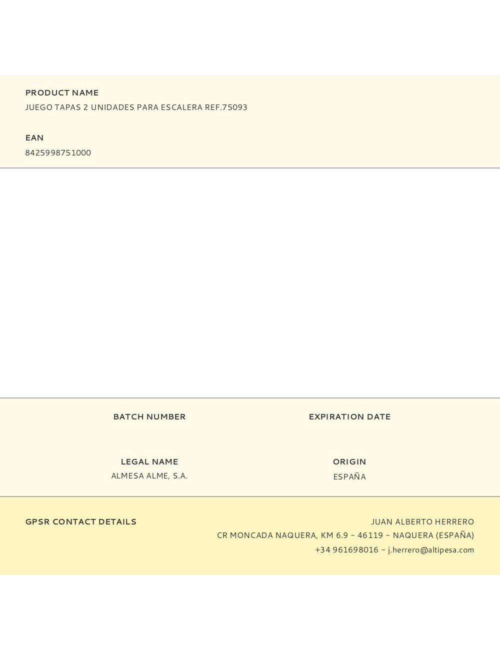 Juego tapas 2 unidades para escalera ref.75093