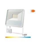 Foco proyector led con sensor de presencia 50 w, 4000 lm, 6400 k, luz fría 23,8 x 4,5 x 19,2 cm
