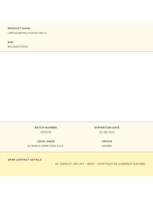 Limpiador multiusos 750 ml