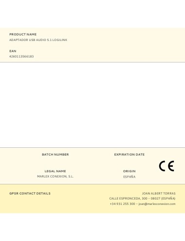 Adaptador usb audio 5.1 logilink