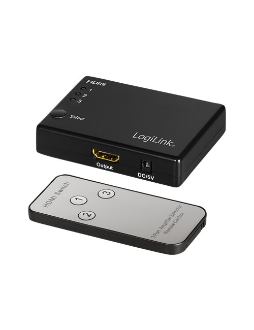 Conmutador hdmi de 3 puertos, 1080p/60hz logilink