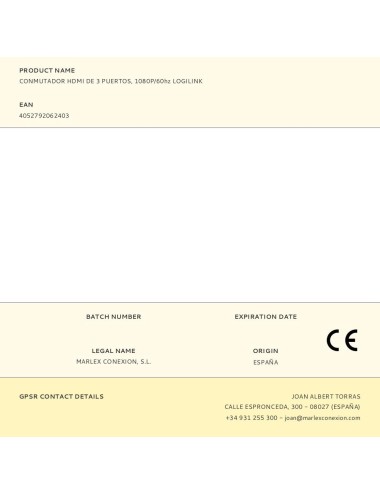 Conmutador hdmi de 3 puertos, 1080p/60hz logilink