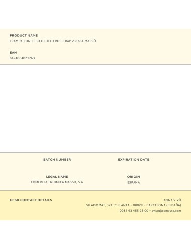 Trampa con cebo oculto roe-trap 231651 massó