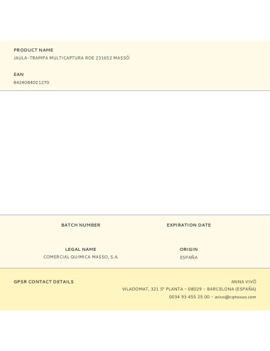 Jaula-trampa multicaptura roe 231652 massó