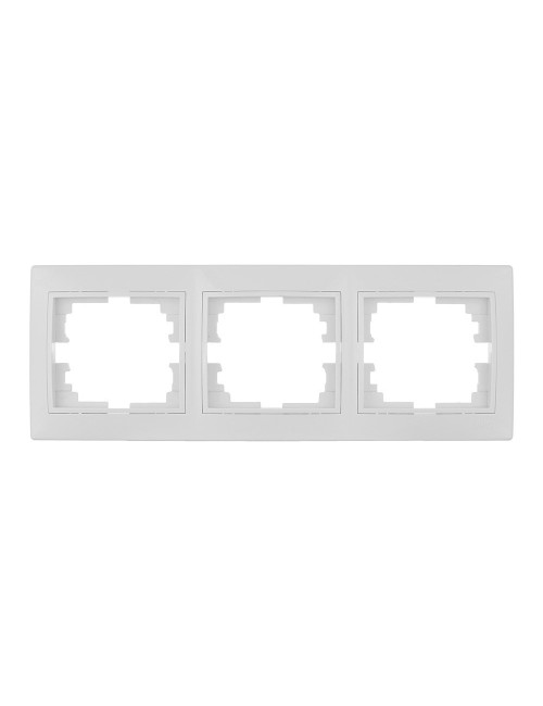 Marco para 3 elementos horizontal blanco 225x81x10mm serie europa solera erp73u