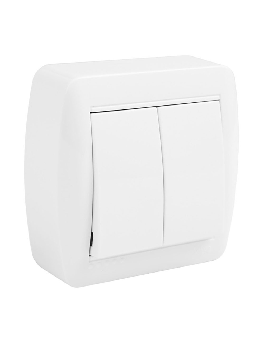 Doble conmutador 74x72x28mm superficie mural solera mur12u Doble conmutador 74x72x28mm superficie mural solera mur12u