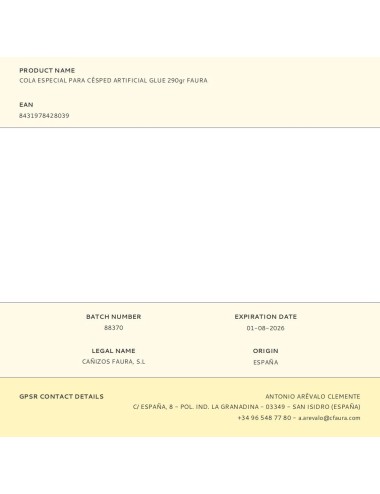 Cola especial para césped artificial bote 290 g