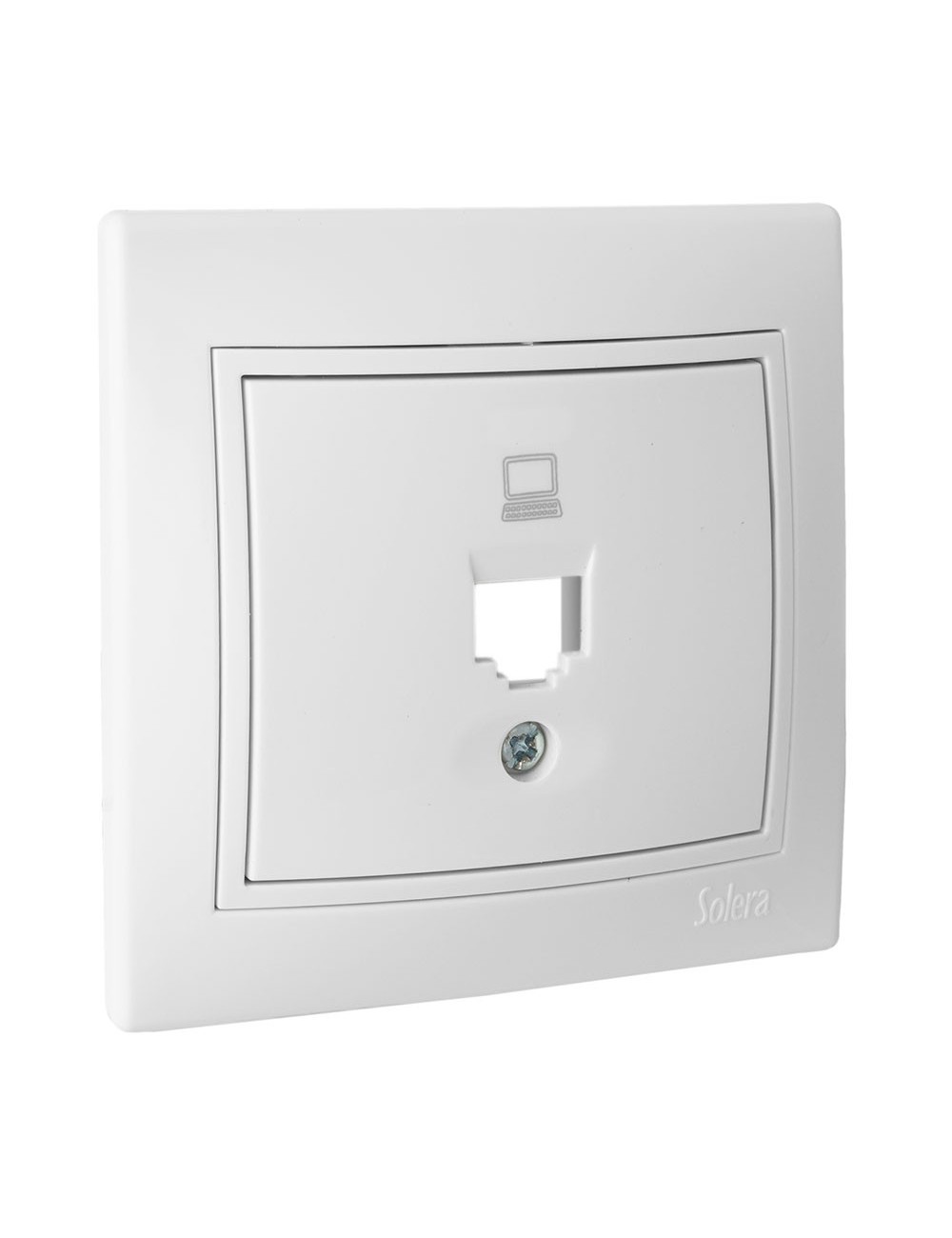 Tapa + chasis para toma de datos rj45 con marco serie europa solera erp88/1u Tapa + chasis para toma de datos rj45 con marco serie europa solera erp88/1u