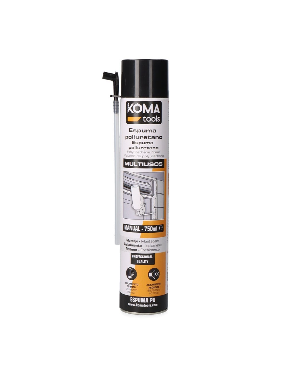 Espuma poliuretano 750ml koma tools Espuma poliuretano 750ml koma tools