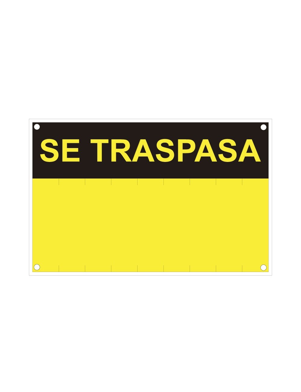 Rotulo "se traspasa" (pvc 0.4mm) 35x45cm normaluz Rotulo "se traspasa" (pvc 0.4mm) 35x45cm normaluz
