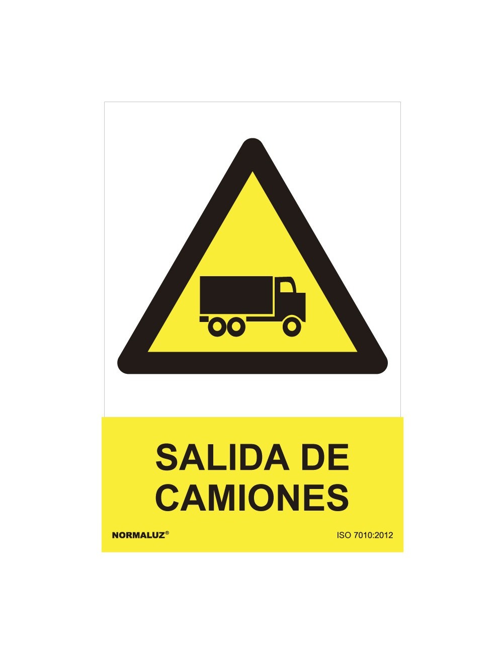 Cartel peligro "salida de camiones" (pvc 0.7mm) 30x40cm normaluz Cartel peligro "salida de camiones" (pvc 0.7mm) 30x40cm normaluz