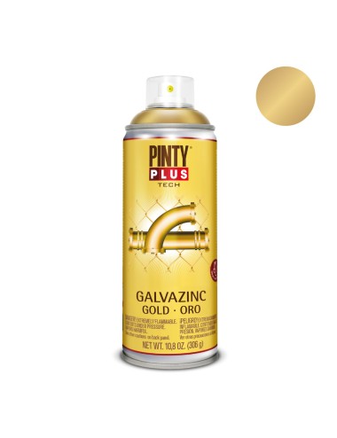 Pintura en spray galvazinc 520cc g151 oro brillo
