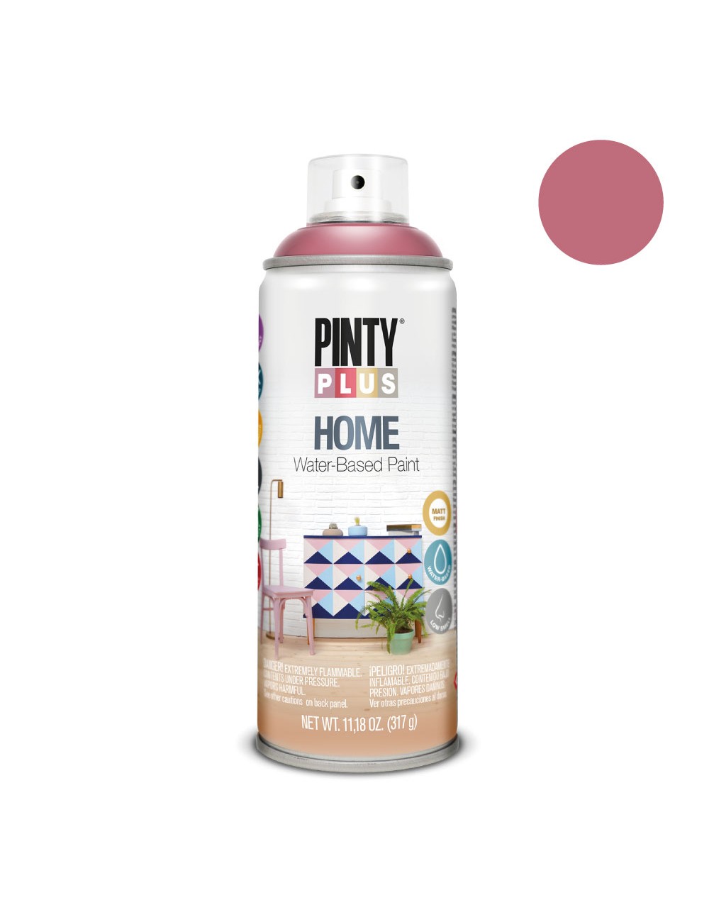 Pintura acrílica spray home water-based 520 cc old wine hm119