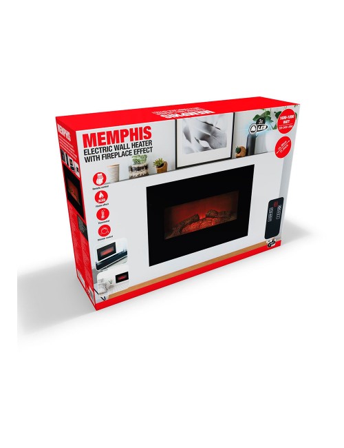 Estufa/chimenea de led modelo memphis 1800 w