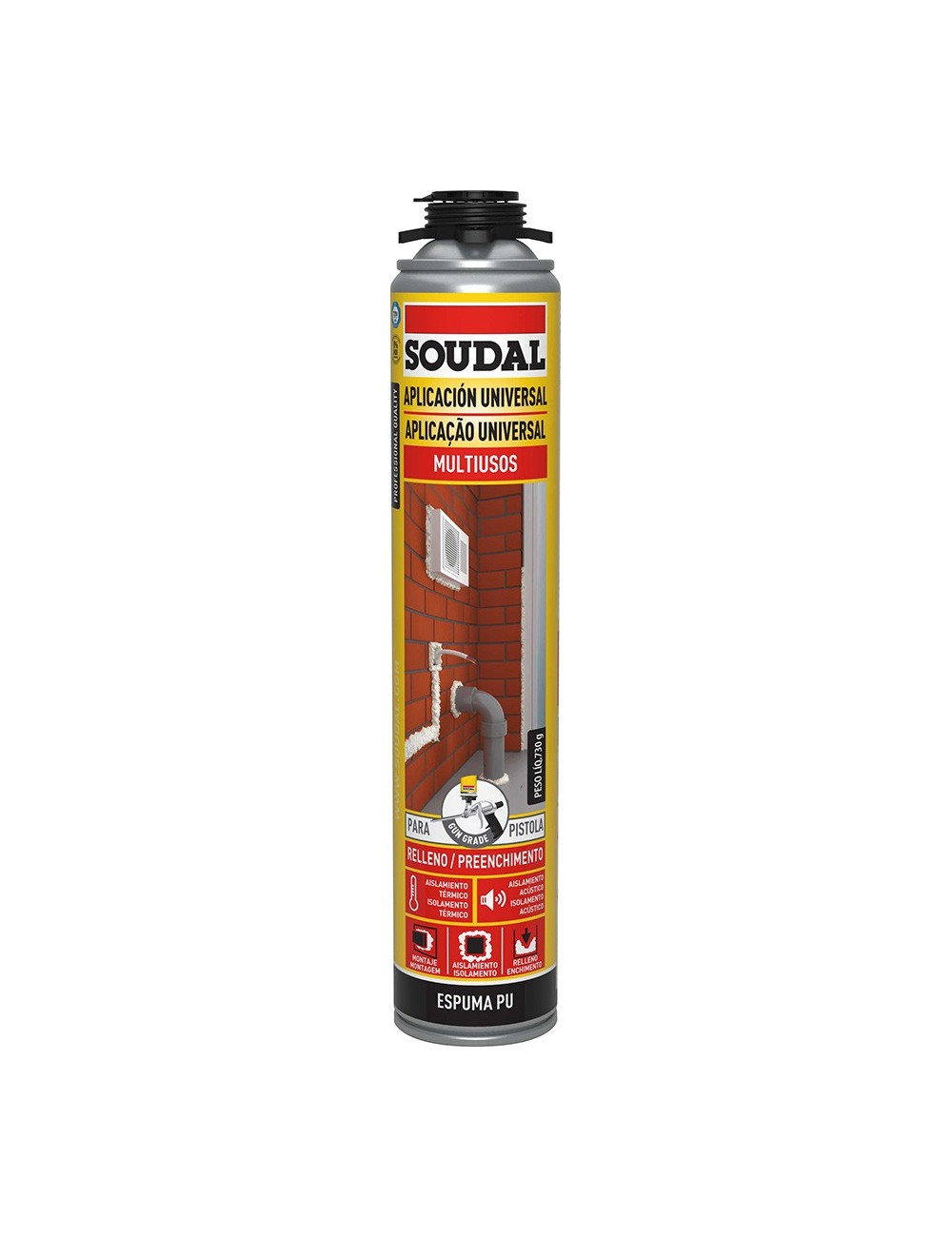 Espuma pistola clasica 750ml 115798 soudal Espuma pistola clasica 750ml 115798 soudal