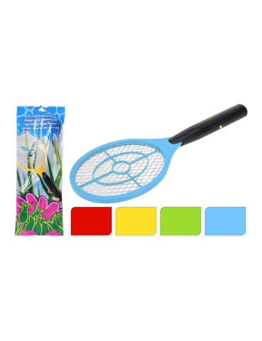 Matainsectos raqueta eléctrica 46x17cm colores surtidos