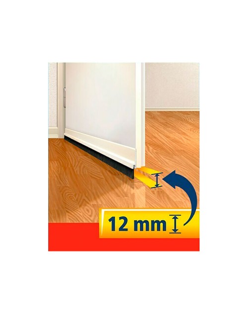 Burlete bajo puerta pvc marrón 37 mm x 1 m