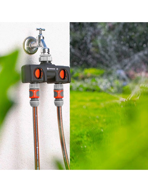 Distribuidor de 2 vías con adaptador