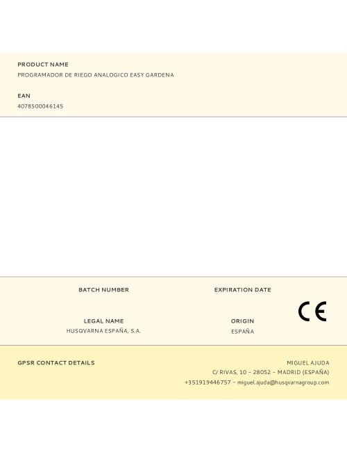 Programador de riego analogico easy gardena